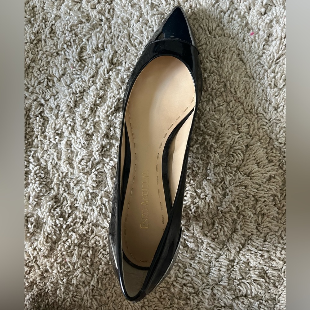Enzo Angiolini black kitten heel